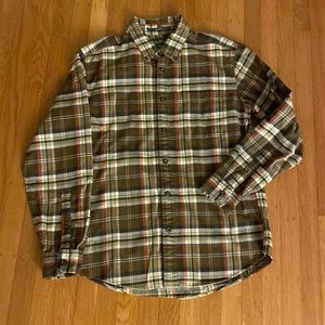 Eddie bauer button down brown plaid